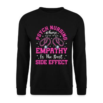 Drôle Psychiatrique - Sweat-shirt Unisexe - noir - Devant - Alina (178cm) & Michal (187cm)