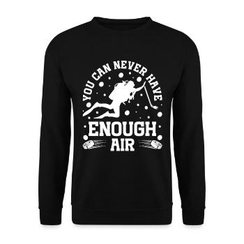 Underwater hockey you can never have enough air - Unisex Sweatshirt - black - Front - Alina (178cm) & Michal (187cm)