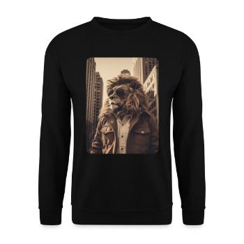 Roi de la jungle - Sweat-shirt Unisexe - noir - Devant - Alina (178cm) & Michal (187cm)