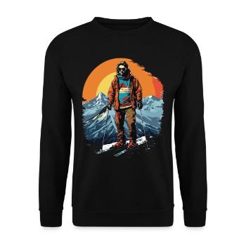 Sports d’hiver Montagne Ski de neige Skis - Sweat-shirt Unisexe - noir - Devant - Alina (178cm) & Michal (187cm)