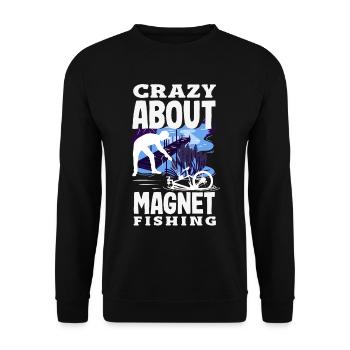 Magnetfischen Detektion Schatzsuche - Unisex Pullover - Schwarz - Vorne - Alina (178cm) & Michal (187cm)