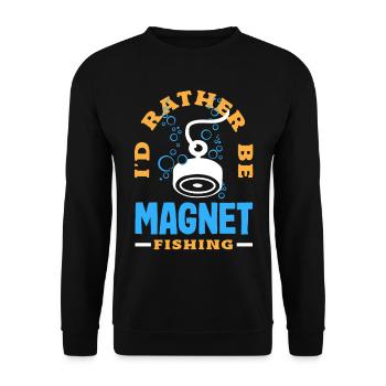 Magnetfischen Detektion Schatzsuche - Unisex Pullover - Schwarz - Vorne - Alina (178cm) & Michal (187cm)