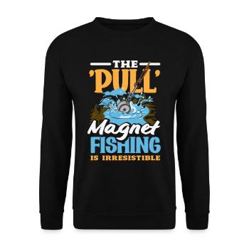 Magnetfischen Detektion Schatzsuche - Unisex Pullover - Schwarz - Vorne - Alina (178cm) & Michal (187cm)