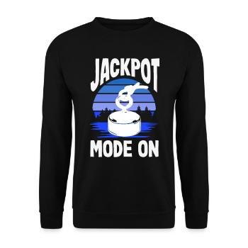 Magnetfischen Detektion Schatzsuche - Unisex Pullover - Schwarz - Vorne - Alina (178cm) & Michal (187cm)