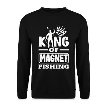 Magnetfischen Detektion Schatzsuche - Unisex Pullover - Schwarz - Vorne - Alina (178cm) & Michal (187cm)