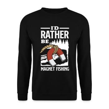 Magnetfischen Detektion Schatzsuche - Unisex Pullover - Schwarz - Vorne - Alina (178cm) & Michal (187cm)