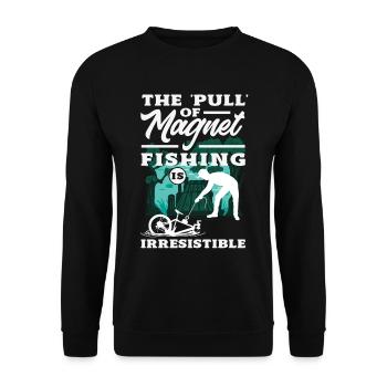 Magnetfischen Detektion Schatzsuche - Unisex Pullover - Schwarz - Vorne - Alina (178cm) & Michal (187cm)