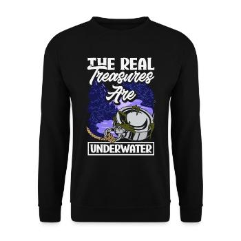 Magnetfischen Detektion Schatzsuche - Unisex Pullover - Schwarz - Vorne - Alina (178cm) & Michal (187cm)