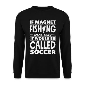Magnetfischen Detektion Schatzsuche - Unisex Pullover - Schwarz - Vorne - Alina (178cm) & Michal (187cm)
