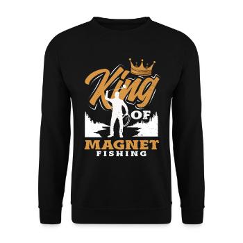 Magnetfischen Detektion Schatzsuche - Unisex Pullover - Schwarz - Vorne - Alina (178cm) & Michal (187cm)