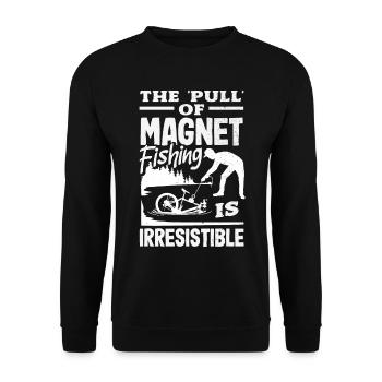 Magnetfischen Detektion Schatzsuche - Unisex Pullover - Schwarz - Vorne - Alina (178cm) & Michal (187cm)