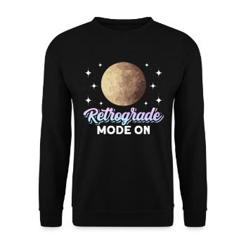 Rückläufige Planeten Merkur Rückläufig - Unisex Pullover - Schwarz - Vorne - Alina (178cm) & Michal (187cm)