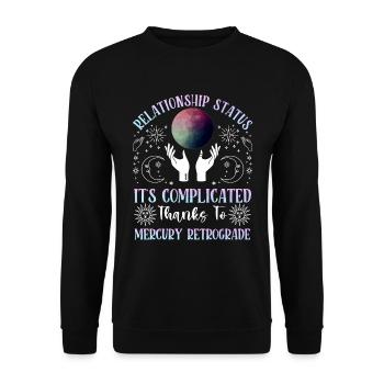 Retrograde planets Mercury retrograde - Unisex Sweatshirt - black - Front - Alina (178cm) & Michal (187cm)