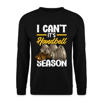 Choral Musical Instrument Hand Bell - Unisex Sweatshirt - black - Front - Alina (178cm) & Michal (187cm)