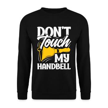 Choral Musical Instrument Hand Bell - Unisex Sweatshirt - black - Front - Alina (178cm) & Michal (187cm)