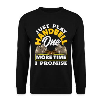 Choral Musical Instrument Hand Bell - Unisex Sweatshirt - black - Front - Alina (178cm) & Michal (187cm)