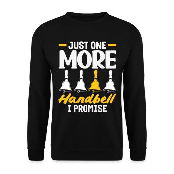 Choral Musical Instrument Hand Bell - Unisex Sweatshirt - black - Front - Alina (178cm) & Michal (187cm)