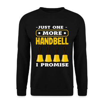 Choral Musical Instrument Hand Bell - Unisex Sweatshirt - black - Front - Alina (178cm) & Michal (187cm)