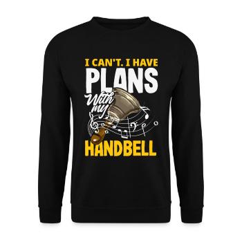 Choral Musical Instrument Hand Bell - Unisex Sweatshirt - black - Front - Alina (178cm) & Michal (187cm)