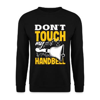 Choral Musical Instrument Hand Bell - Unisex Sweatshirt - black - Front - Alina (178cm) & Michal (187cm)