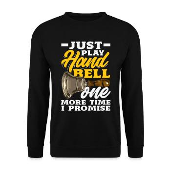 Choral Musical Instrument Hand Bell - Unisex Sweatshirt - black - Front - Alina (178cm) & Michal (187cm)