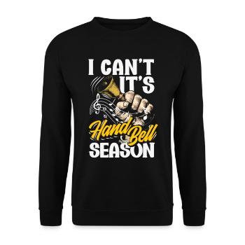 Choral Musical Instrument Hand Bell - Unisex Sweatshirt - black - Front - Alina (178cm) & Michal (187cm)