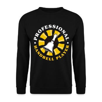 Choral Musical Instrument Hand Bell - Unisex Sweatshirt - black - Front - Alina (178cm) & Michal (187cm)