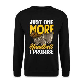 Choral Musical Instrument Hand Bell - Unisex Sweatshirt - black - Front - Alina (178cm) & Michal (187cm)