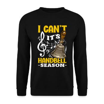 Choral Musical Instrument Hand Bell - Unisex Sweatshirt - black - Front - Alina (178cm) & Michal (187cm)