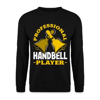 Choral Musical Instrument Hand Bell - Unisex Sweatshirt - black - Front - Alina (178cm) & Michal (187cm)