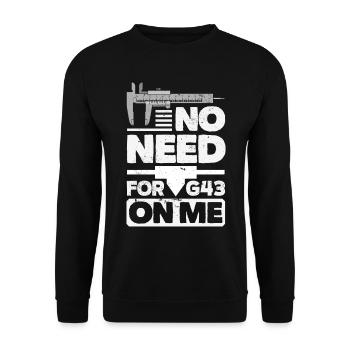 Machiniste CNC drôle - Sweat-shirt Unisexe - noir - Devant - Alina (178cm) & Michal (187cm)