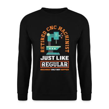 Machiniste CNC drôle - Sweat-shirt Unisexe - noir - Devant - Alina (178cm) & Michal (187cm)