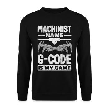 Machiniste CNC drôle - Sweat-shirt Unisexe - noir - Devant - Alina (178cm) & Michal (187cm)