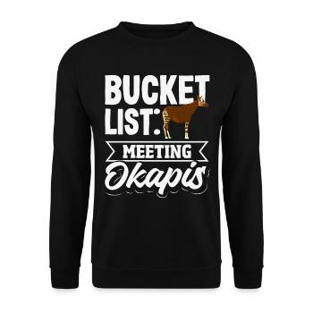 Funny zookeeper okapi lover - Unisex Sweatshirt - black - Front - Alina (178cm) & Michal (187cm)