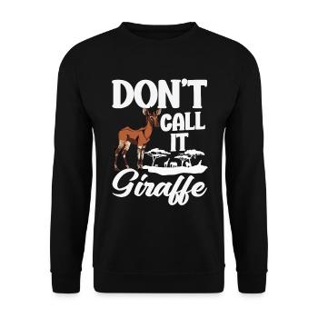 Funny zookeeper okapi lover - Unisex Sweatshirt - black - Front - Alina (178cm) & Michal (187cm)