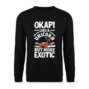 Funny zookeeper okapi lover - Unisex Sweatshirt - black - Front - Alina (178cm) & Michal (187cm)
