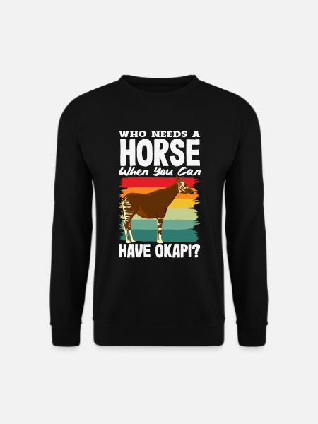 Funny zookeeper okapi lover - Unisex Sweatshirt - black