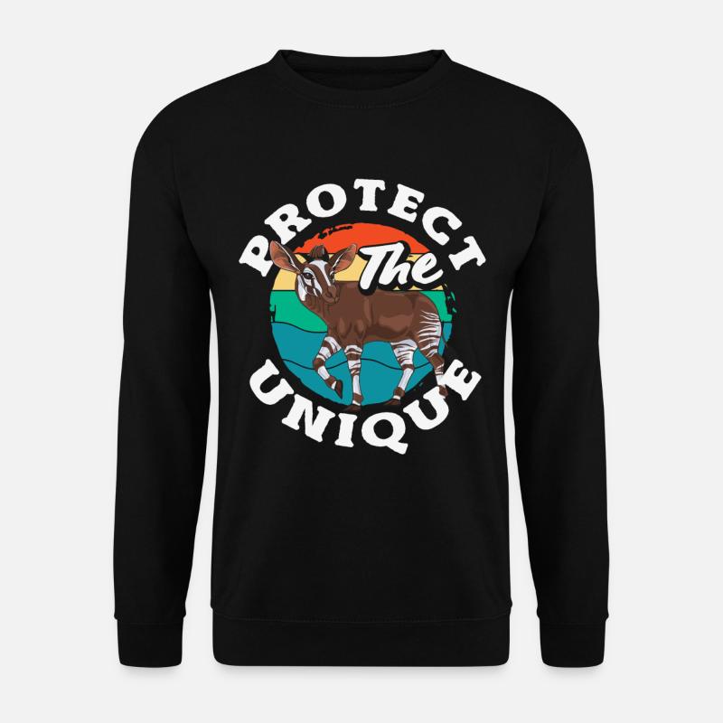 Funny zookeeper okapi lover - Unisex Sweatshirt - black