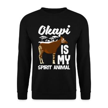 Lustiger Tierpfleger Okapi-liebhaber - Unisex Pullover - Schwarz - Vorne - Alina (178cm) & Michal (187cm)