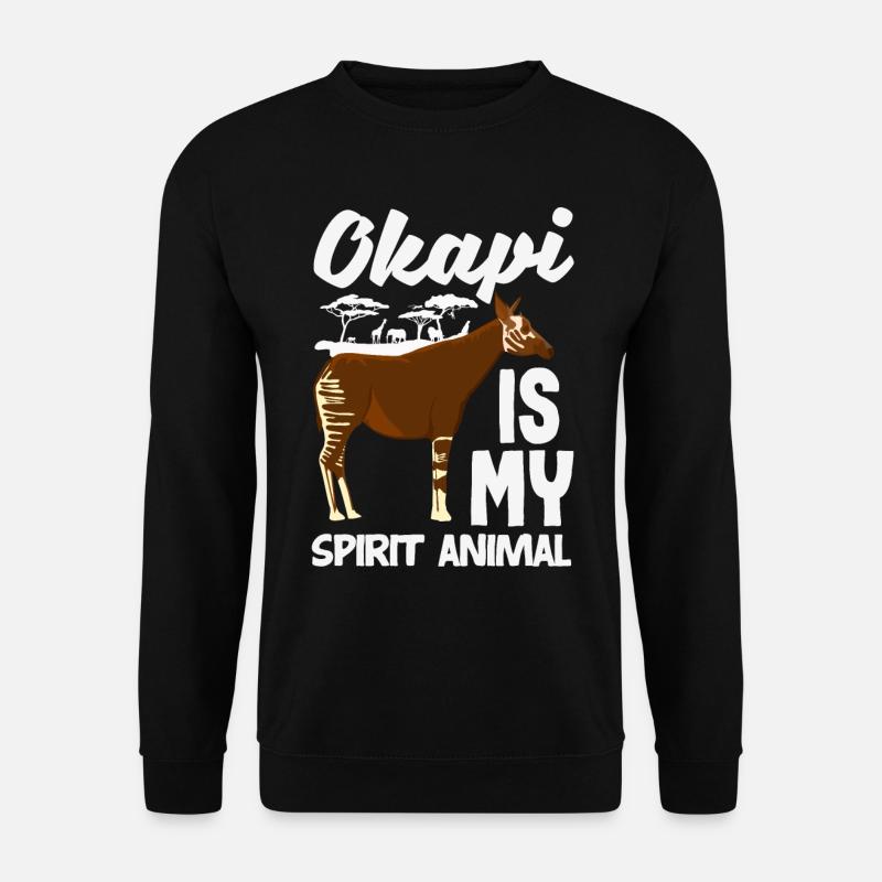 Drôle d’amant d’okapi gardien de zoo - Sweat-shirt Unisexe - noir