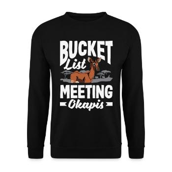 Funny zookeeper okapi lover - Unisex Sweatshirt - black - Front - Alina (178cm) & Michal (187cm)