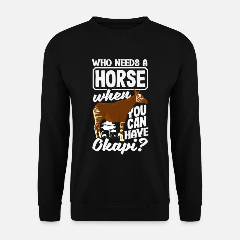 Lustiger Tierpfleger Okapi-liebhaber - Unisex Pullover - Schwarz