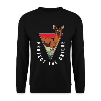 Funny zookeeper okapi lover - Unisex Sweatshirt - black - Front - Alina (178cm) & Michal (187cm)