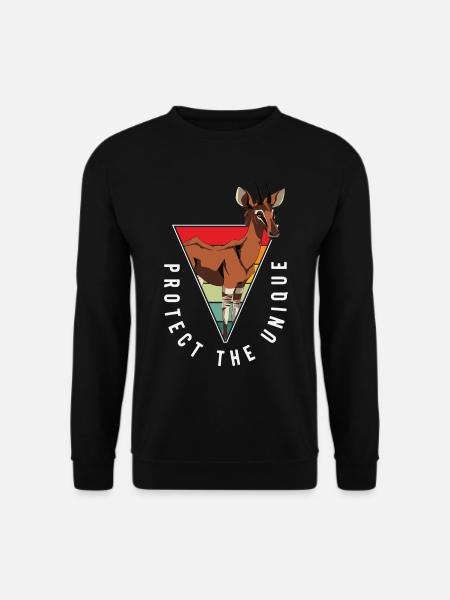 Funny zookeeper okapi lover - Unisex Sweatshirt - black