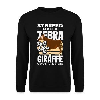Funny zookeeper okapi lover - Unisex Sweatshirt - black - Front - Alina (178cm) & Michal (187cm)