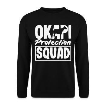 Funny zookeeper okapi lover - Unisex Sweatshirt - black - Front - Alina (178cm) & Michal (187cm)