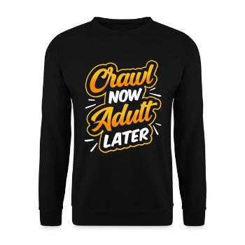 Crawled Pub Crawl Alcohol Drinking - Unisex Pullover - Schwarz - Vorne - Alina (178cm) & Michal (187cm)