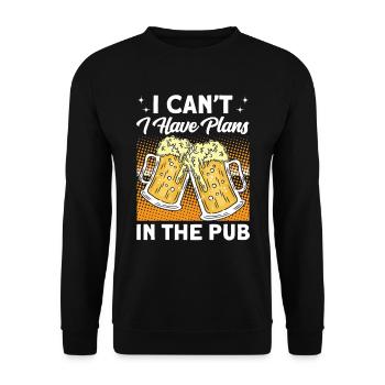 Crawled Pub Crawl Alcohol Drinking - Unisex Pullover - Schwarz - Vorne - Alina (178cm) & Michal (187cm)