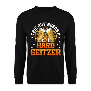 Crawled Pub Crawl Alcohol Drinking - Unisex Pullover - Schwarz - Vorne - Alina (178cm) & Michal (187cm)