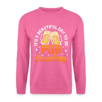 Crawled Pub Crawl Alcohol Drinking - Unisex Pullover - Pink - Vorne